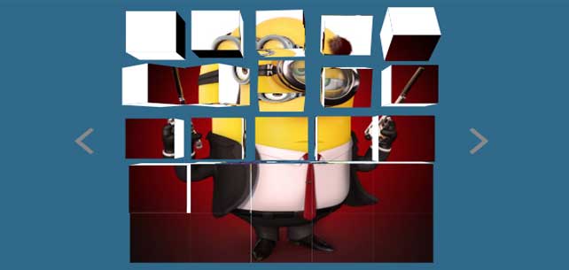 HTML5 3D立方体图片切换动画